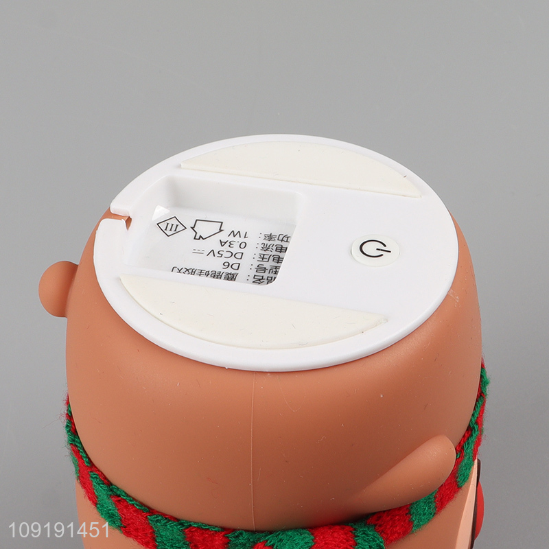 Top quality cartoon christmas deer silicone lamp night lights