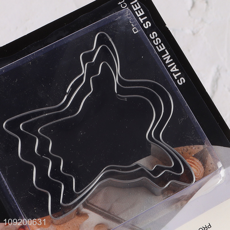 Yiwu market 3pcs stainless steel cookies cutter cookies mold set