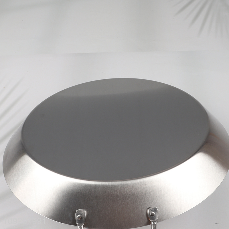 New arrival round stainless steel non-stick barbecue fry pan