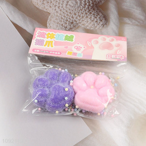 Good selling cat paw shape tpr squeeze toys vent toys wholesale