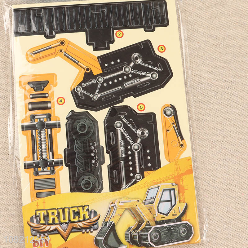 Latest products truck series kids 3d puzzle toys jigsaw toys
