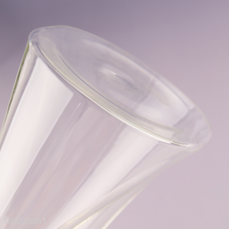Hot selling clear glass flower vase hydroponic vase for home decor
