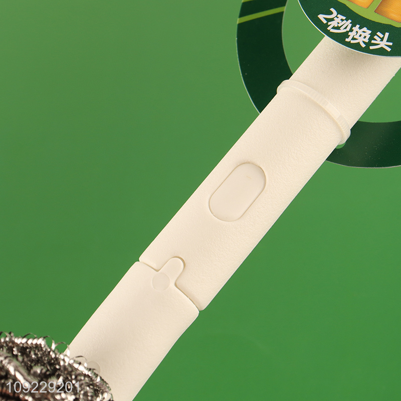 China wholesale long handle home kitchen pot brush dish brush