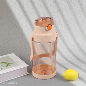 Best sale plastic 2000ml water bottle drinking bottle with <em>straw</em>