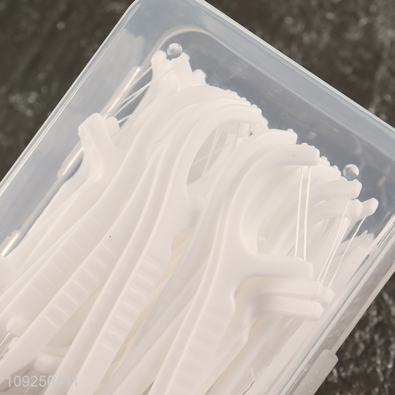 Factory Supply 50 Count Dental Floss Picks for Men Women Teeth Cleaning
