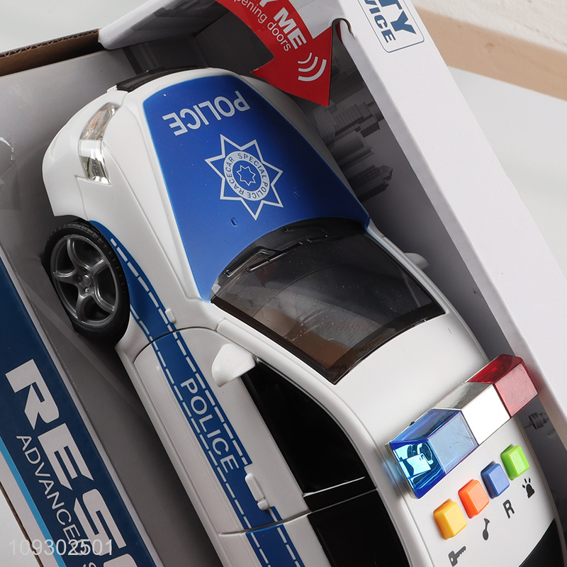 Low price kids inertial police car toys with lights and sounds