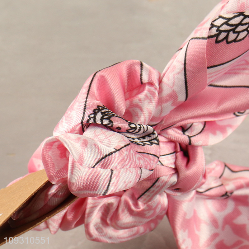 China wholesale pink fashion headband hair ribbon
