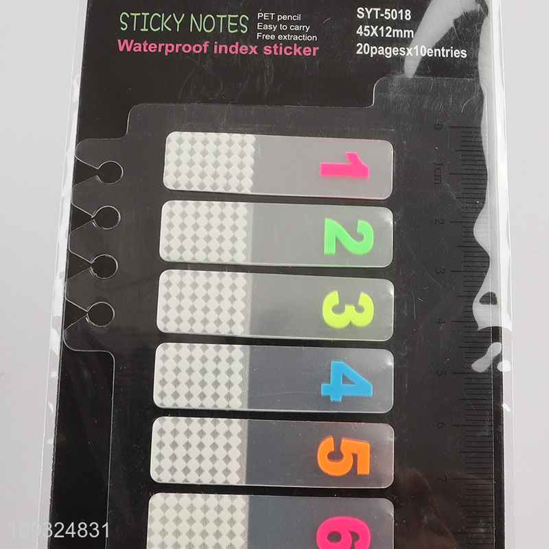 Top sale waterproof index tabs index sticky notes