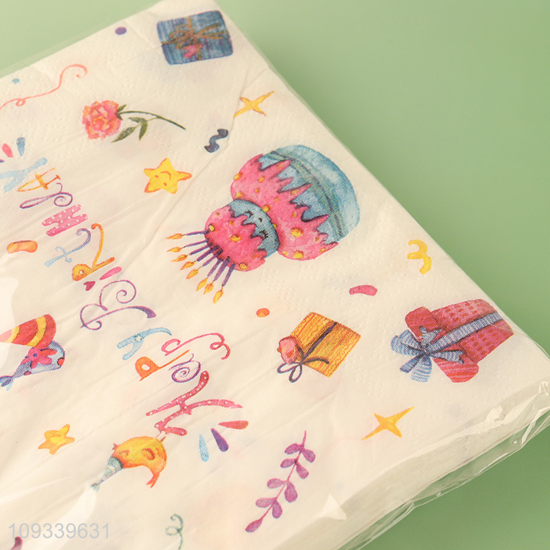 Good price birthday party supplies paper napkin