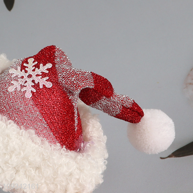 China wholesale striped hat hair clip for Christmas