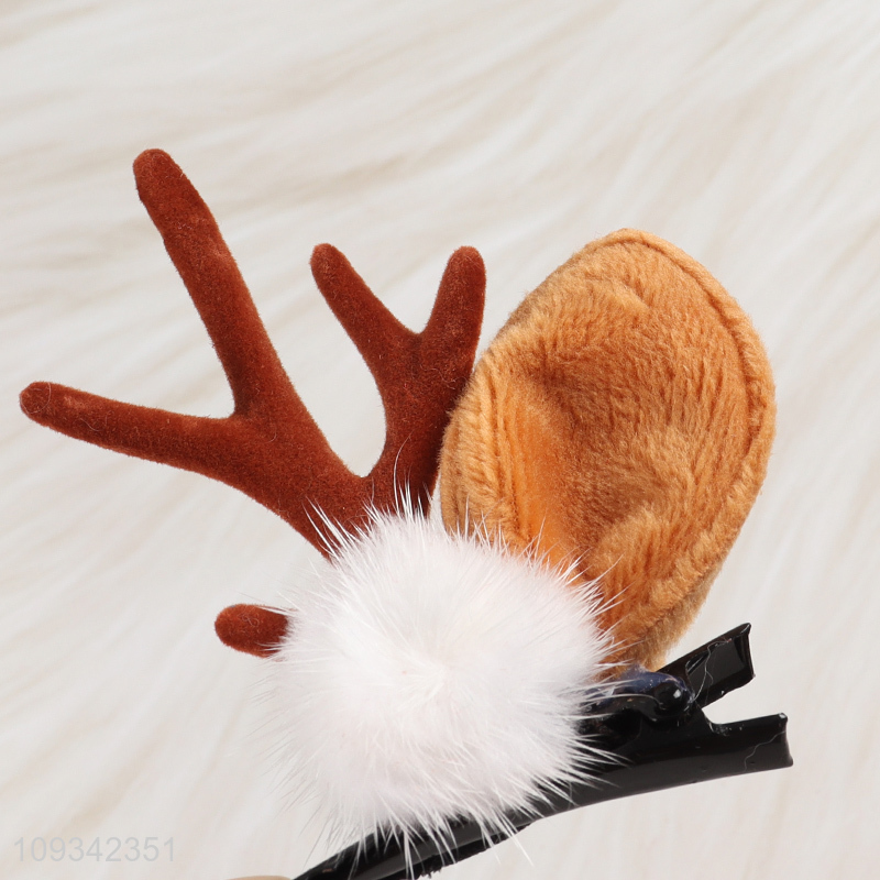 Best sale mink fur imitation antler hair clip