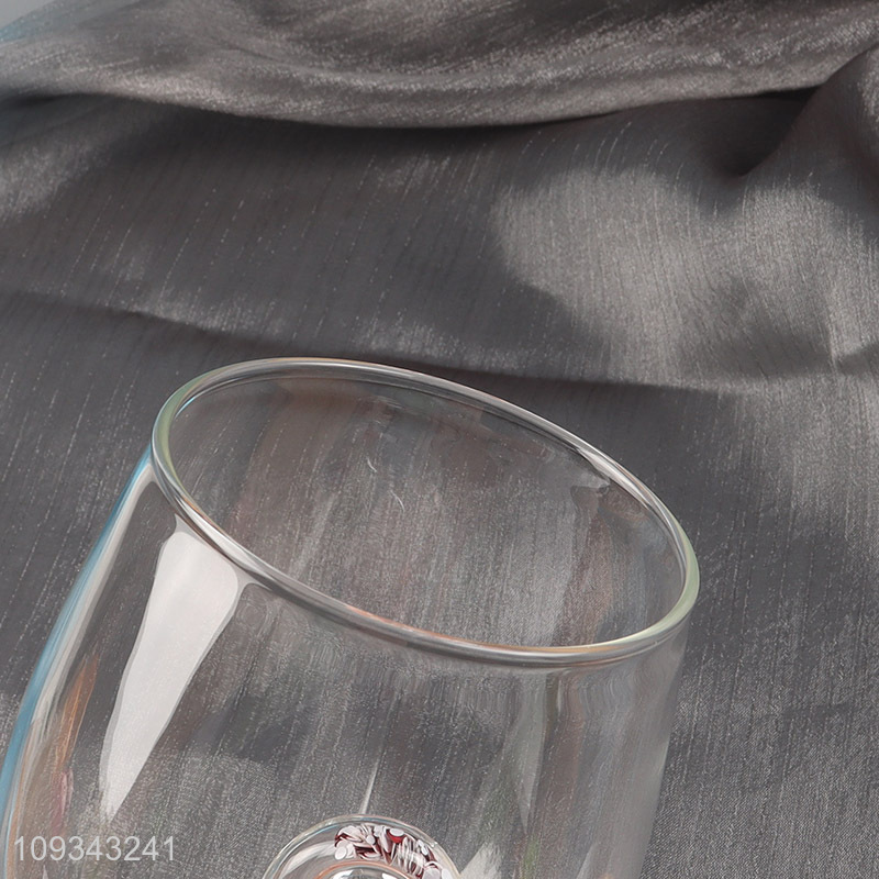 Good quality Christmas glass water cup drinking cup
