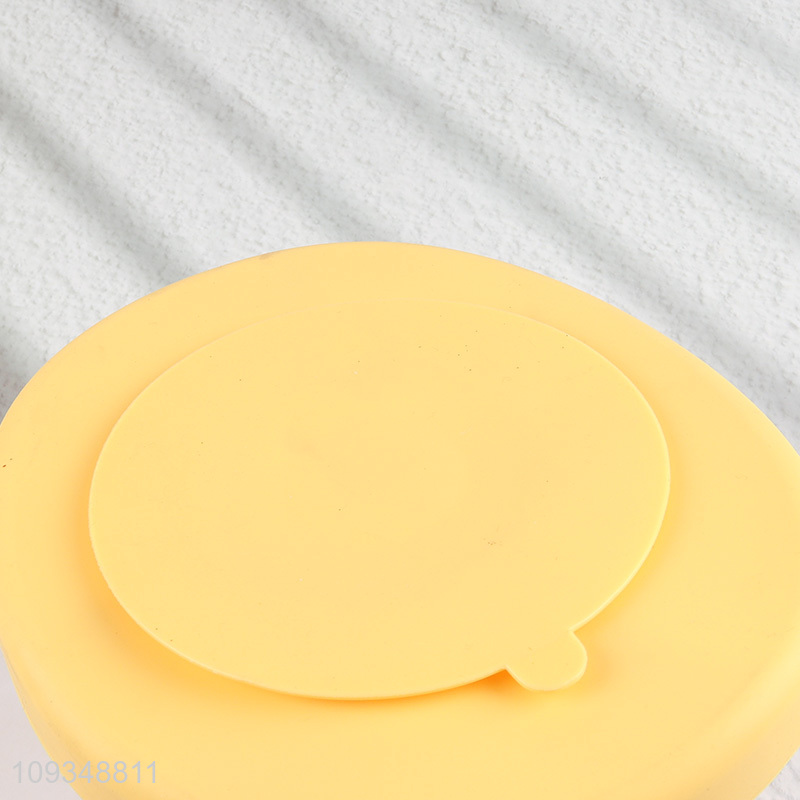 China wholesale silicone yellow children tableware plate