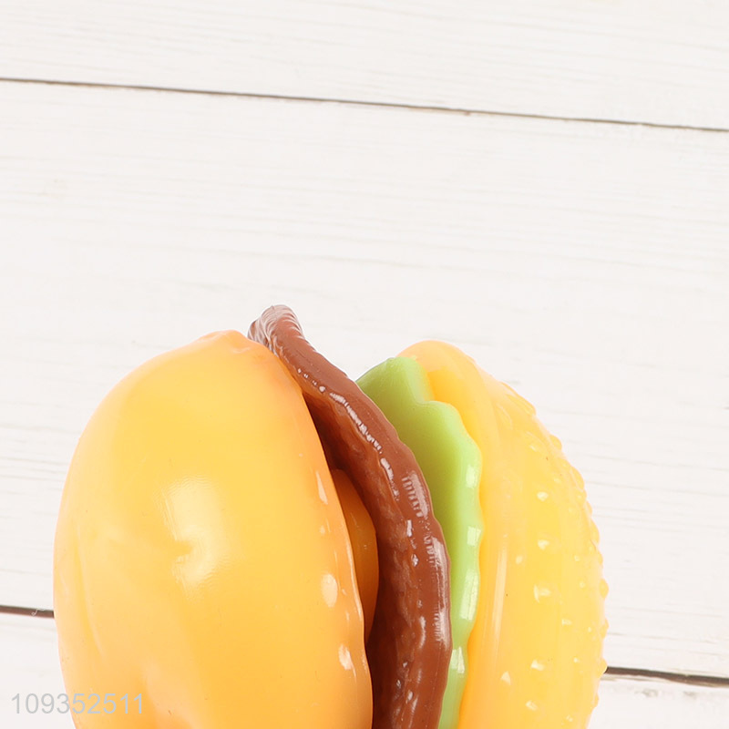 China factory hamburger shape squeeze toys for sale