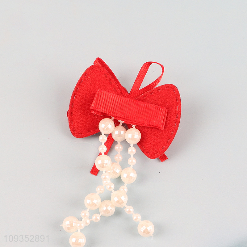China factory children hair clips hair decoration with pearl
