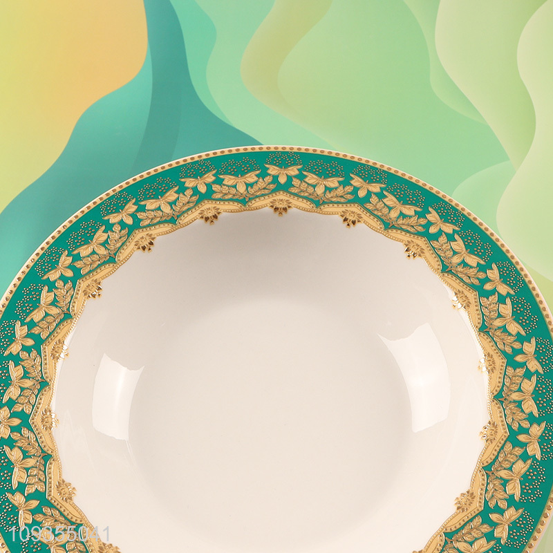 China wholesale 8.5-inch flat rim soup plate for tableware
