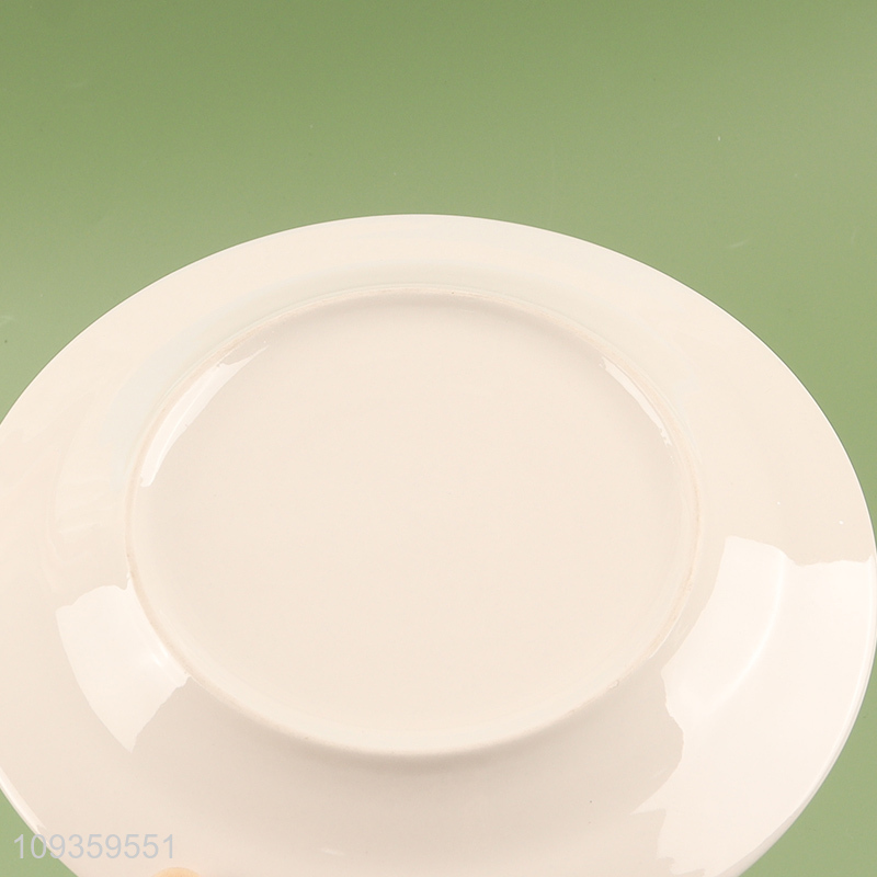 Good selling 6-inch flat plate white ceramic plate