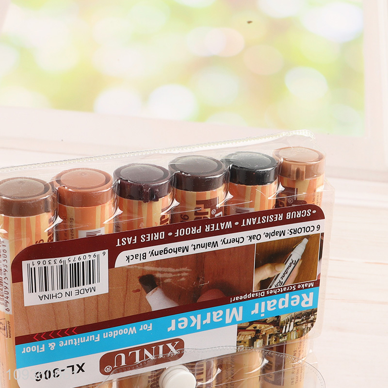 China supplier 6pcs waterproof repair marker for wooden furniture
