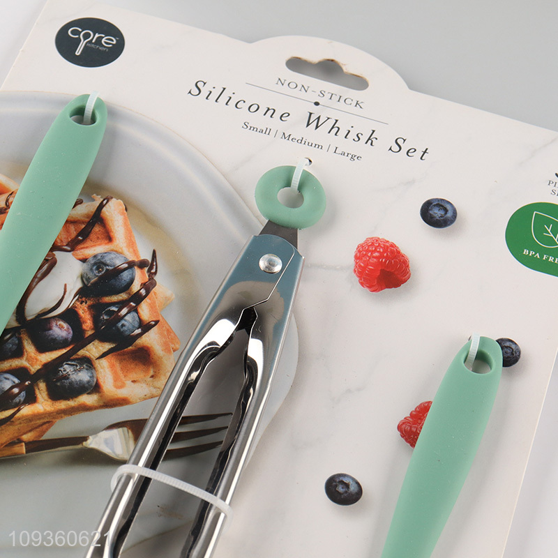 Top quality food tongs silicone spatula oil brush set
