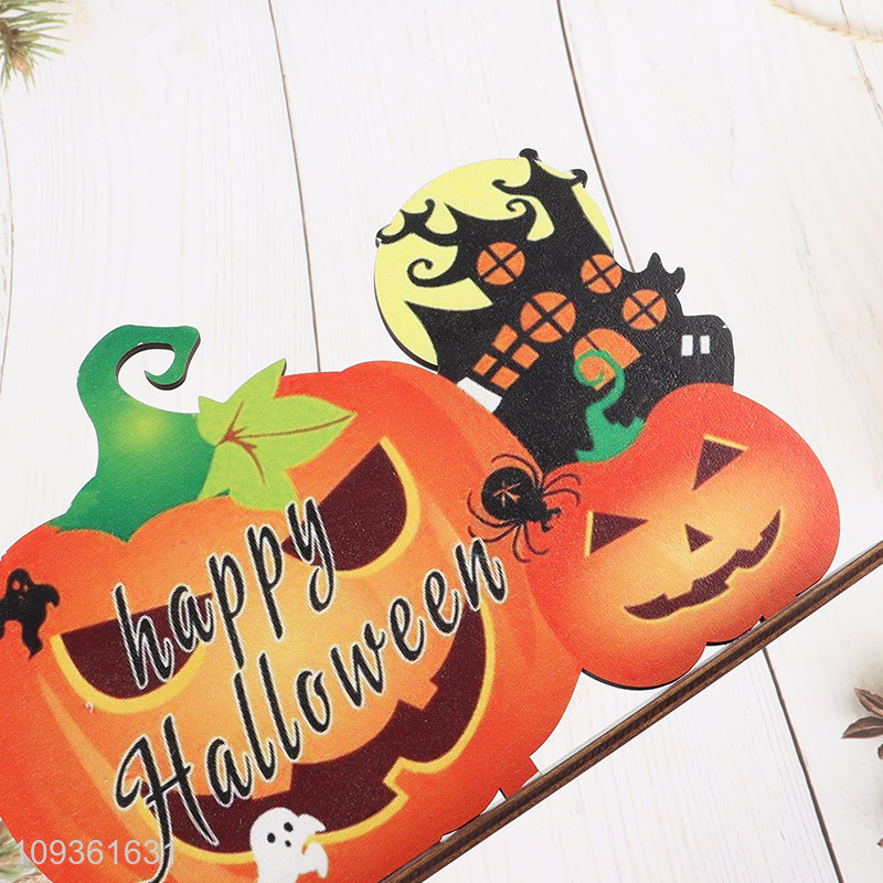 Best selling pumpkin wooden ornament for Halloween decoration