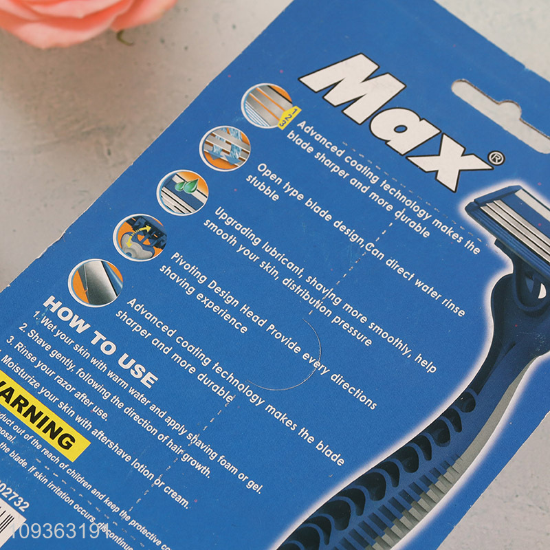 Low price 8pcs personal care 3blades razor