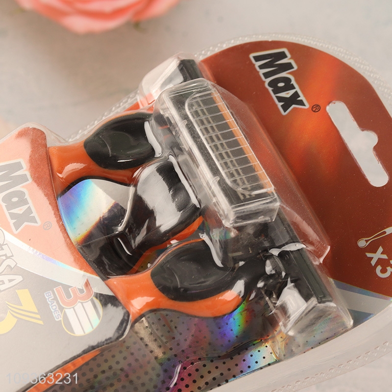 Latest products   personal care 3blades razor for sale