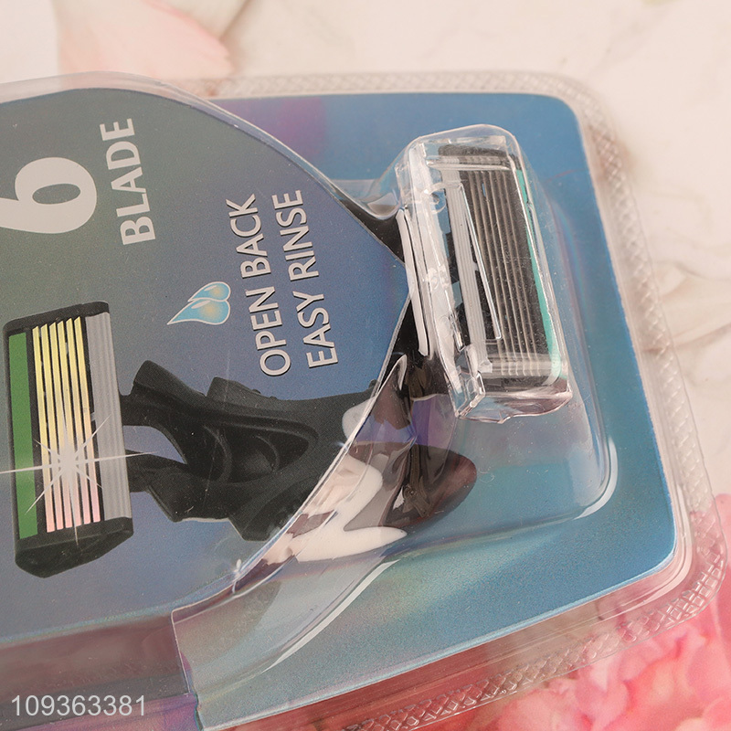 Online wholesale 3pcs skin comfort 6blades razor