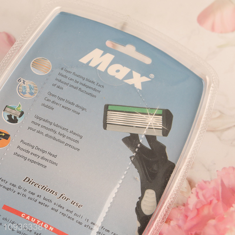 Online wholesale 3pcs skin comfort 6blades razor