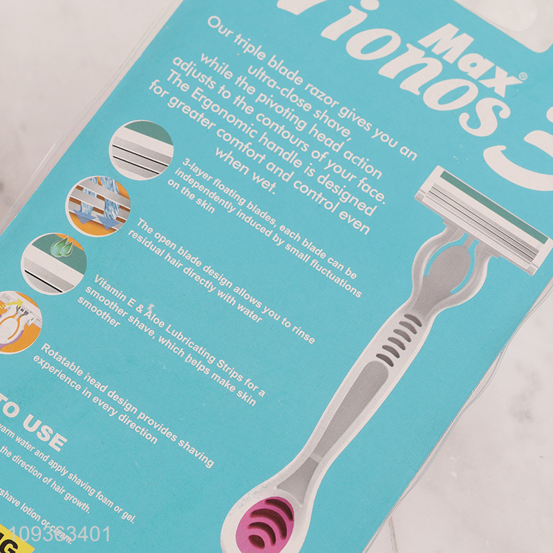 Factory direct sale 3pcs 3blades razor shaving razor