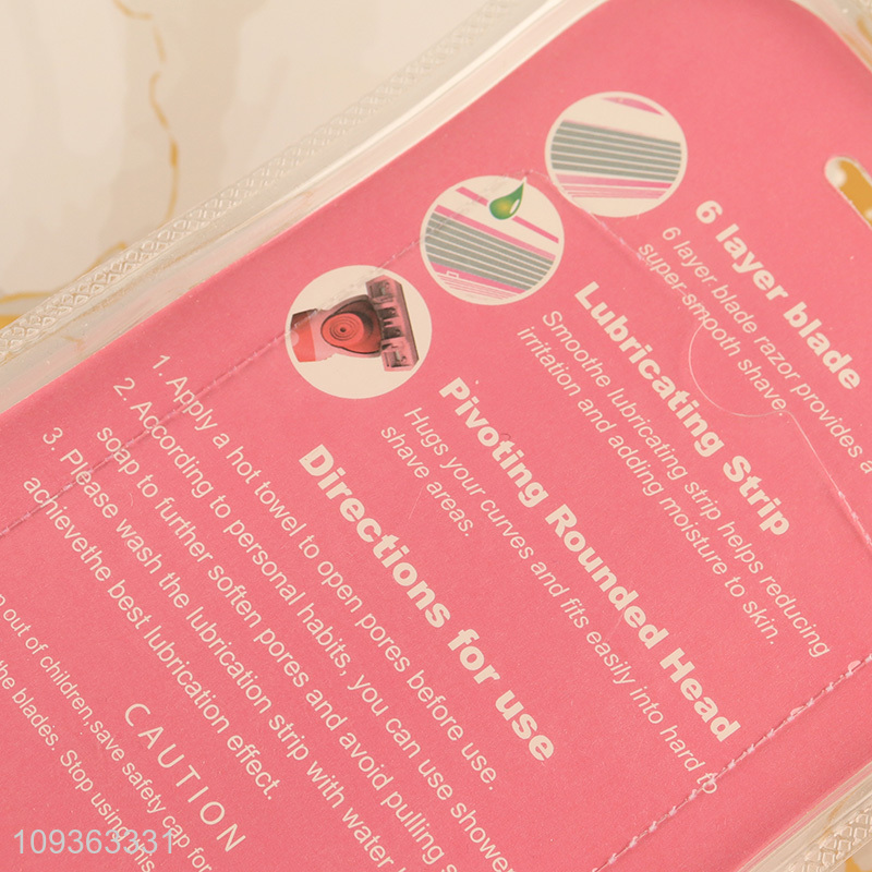 Good quality manual razor ladies six blades razor