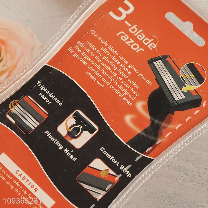 Latest products   personal care 3blades razor for sale
