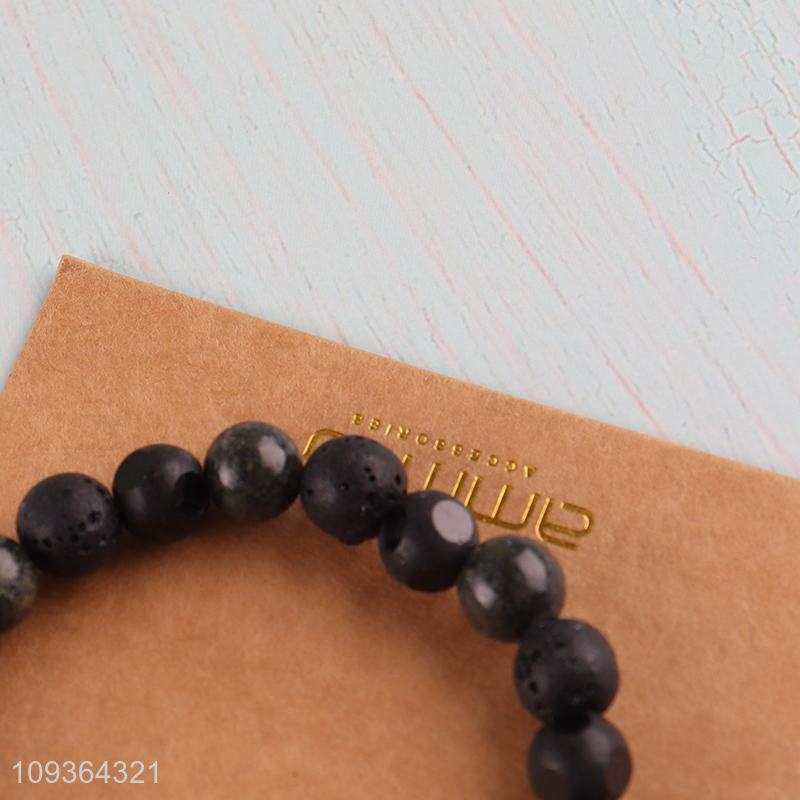 Hot selling black fashion jewelry stone bracelet