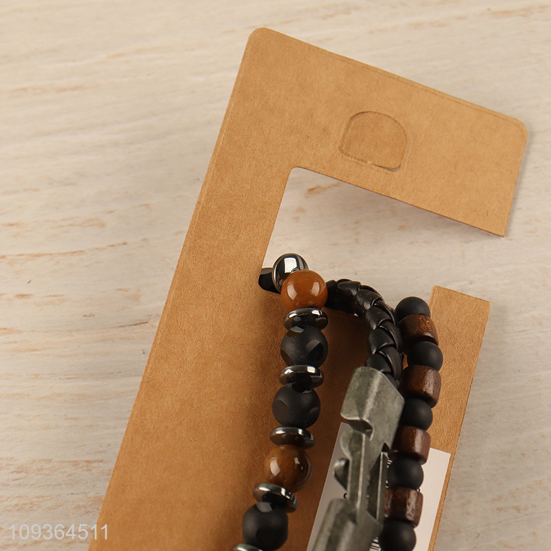 Good sale 3pcs men women fashion jewelry alloy bracelet
