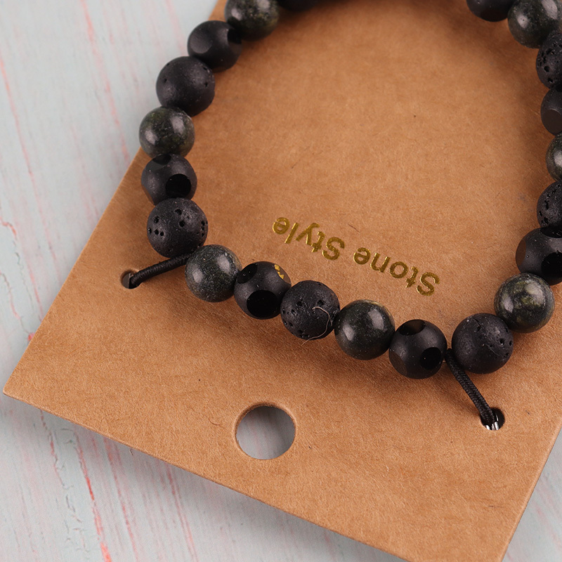 Hot selling black fashion jewelry stone bracelet