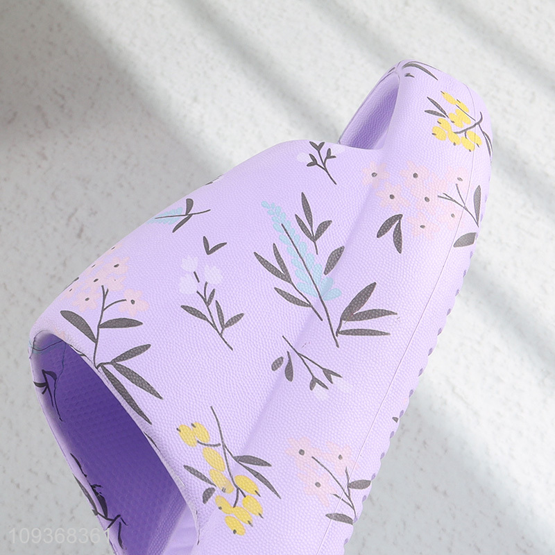 Good quality purple anti-slip women indoor slippers