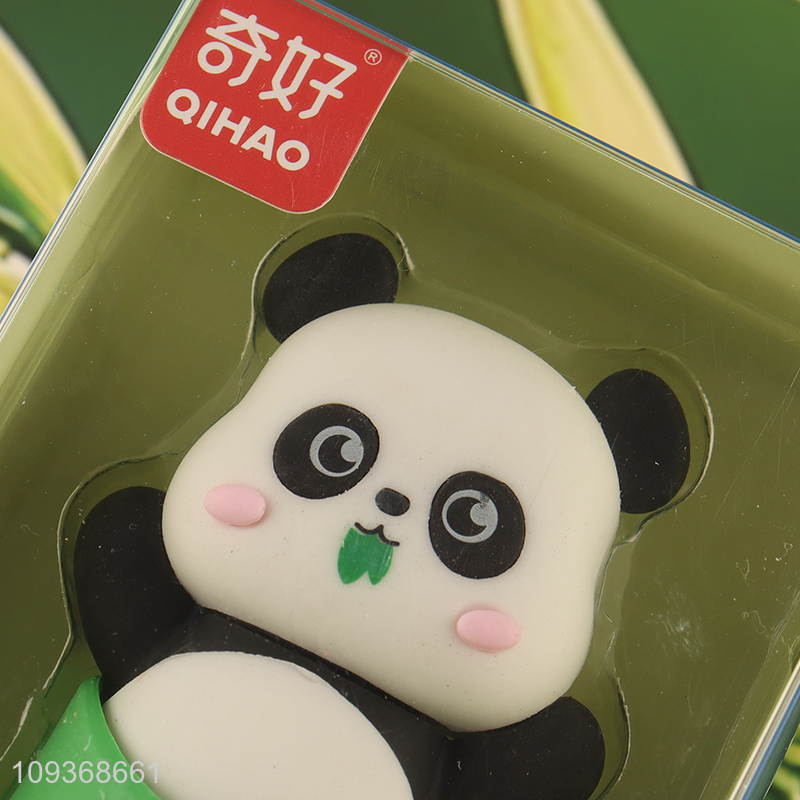 Hot products cartoon panda kids stationery assembled eraser