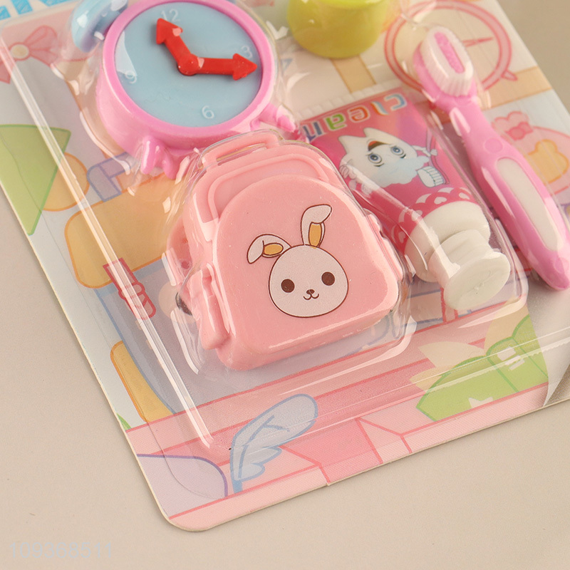 China factory cartoon school students stationery eraser set