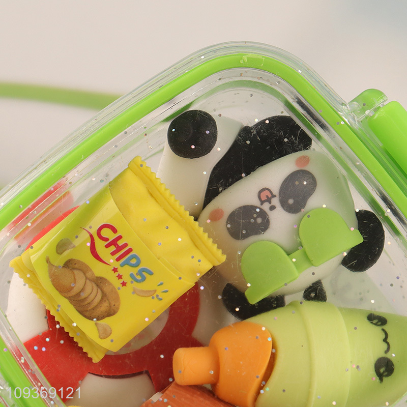 China wholesale creative tpr stationery eraser set for kids