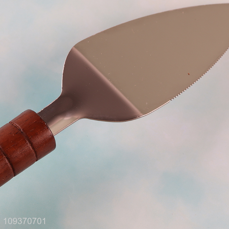 Wholesale stainless steel cheese shovel with wooden handle