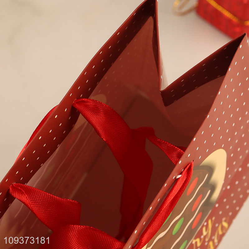 Good quality red gifts packaging bag paper bag tote bag