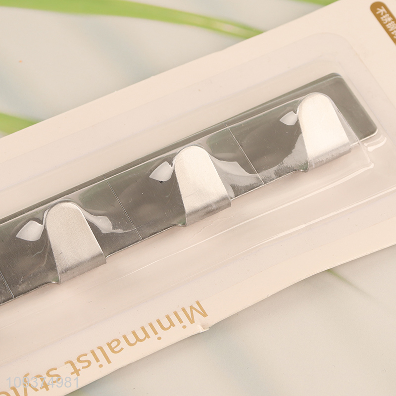 Wholesale stainless steel sticky hook wall hooks for household