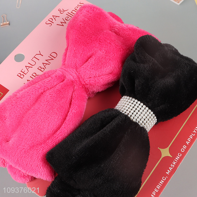 Good price 2pcs spa girls makeup headband