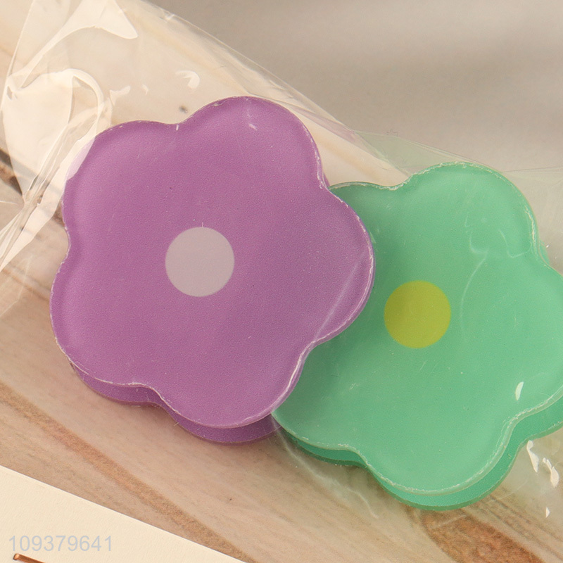 China wholesale 2pcs flower shape plastic paper clips set