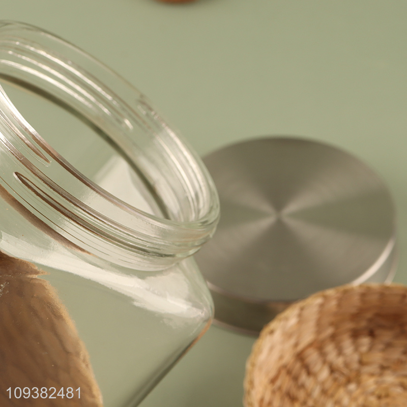 China factory sealed glass storage jar for home kitchen