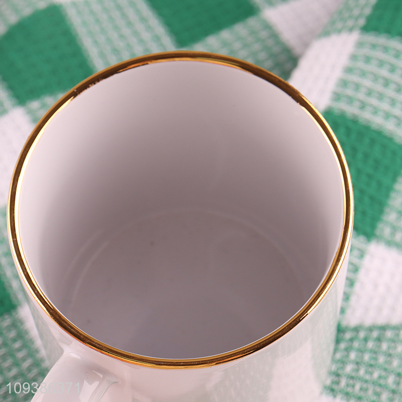 Top selling ceramic water cup drinking cup with handle