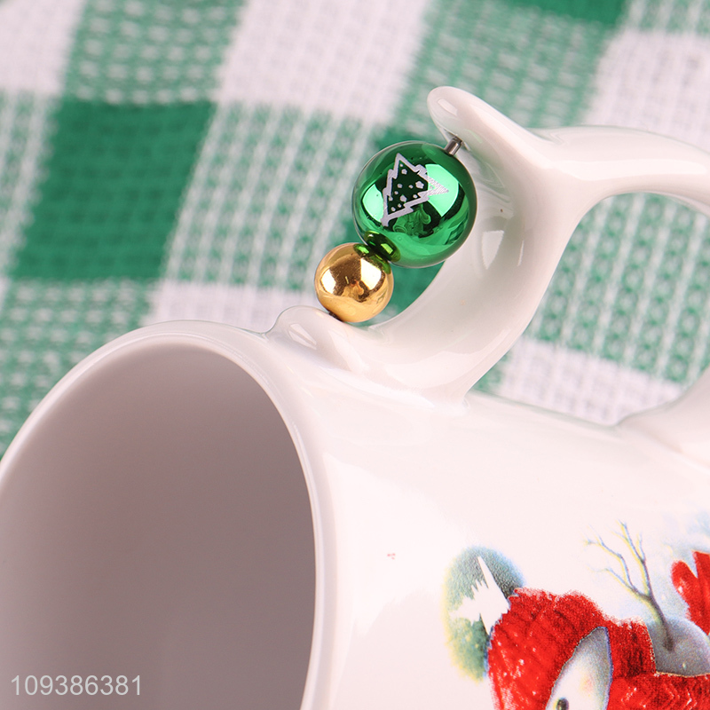 Top quality Christmas series ceramic water cup drinking cup