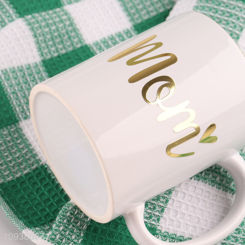 Top selling ceramic water cup drinking cup with handle
