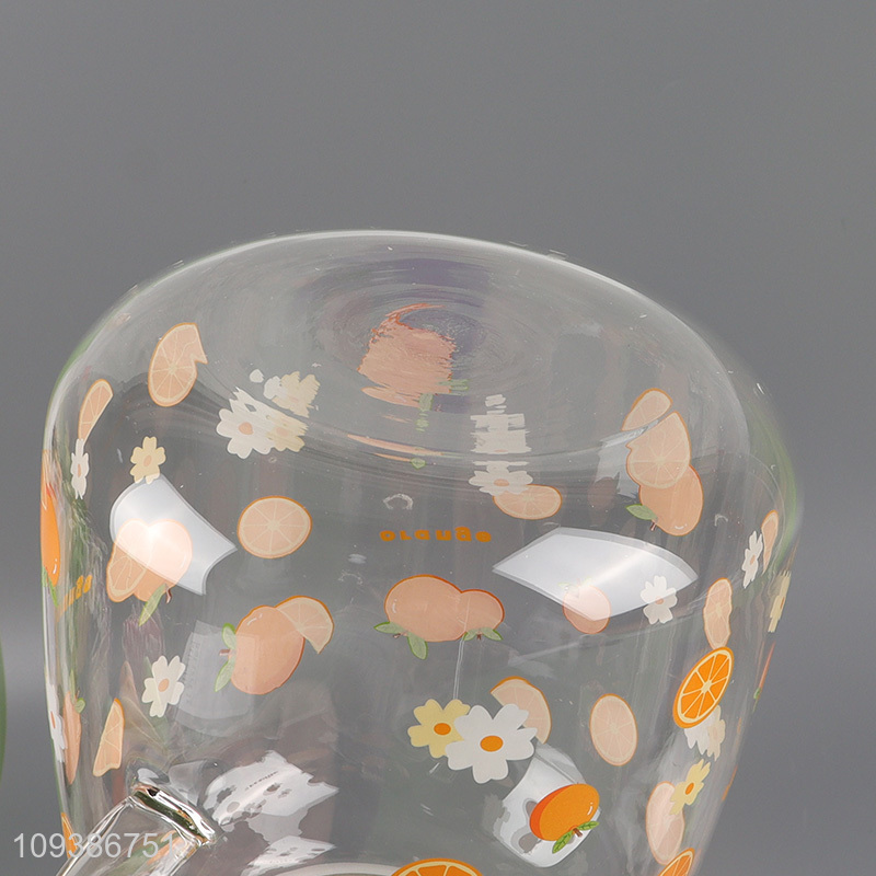 New product household glass water jug with handle