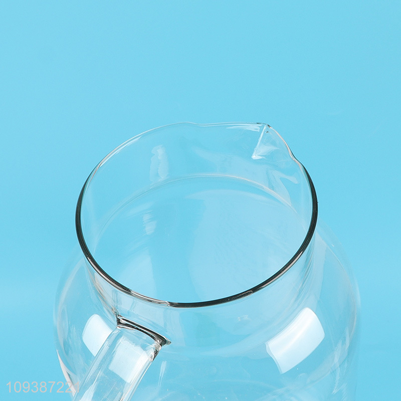 Hot items clear glass water jug tea pot with handle