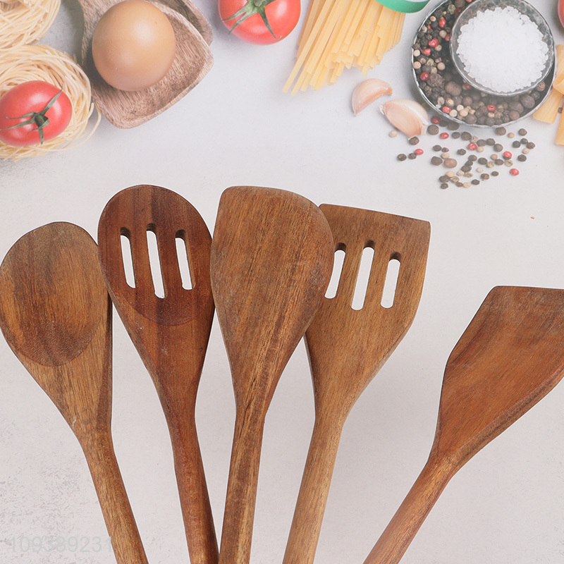 Factory direct sale 5pcs wooden kitchen utensil set